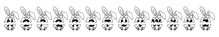 Easter Rabbit Egg Regular Font UPPERCASE