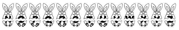 Easter Rabbit Egg Regular Font LOWERCASE