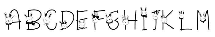 Easter Rabbits Font UPPERCASE