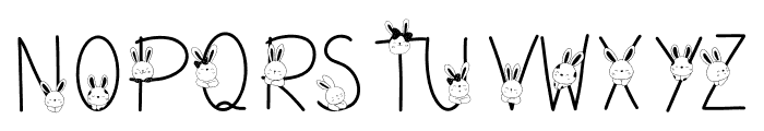 Easter Rabbits Font UPPERCASE