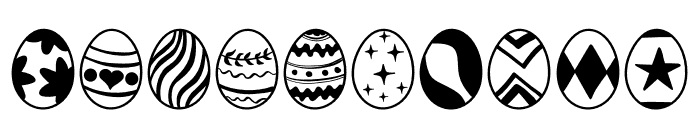 Easter egg doodle Font OTHER CHARS
