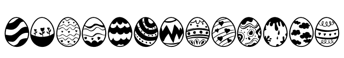 Easter egg doodle Font UPPERCASE