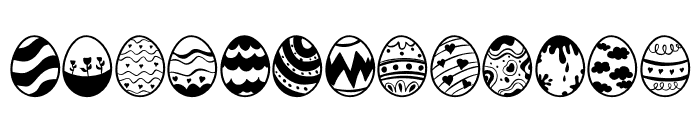 Easter egg doodle Font LOWERCASE