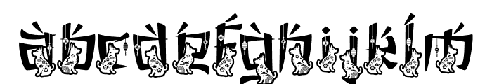 Eastern Echoes Dog Font LOWERCASE