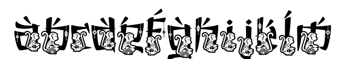 Eastern Echoes Monkey Font LOWERCASE
