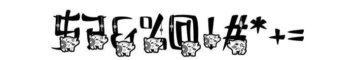 Eastern Echoes Pig Font OTHER CHARS