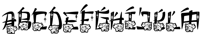 Eastern Echoes Pig Font UPPERCASE