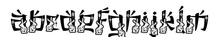 Eastern Echoes Rabbit Font LOWERCASE