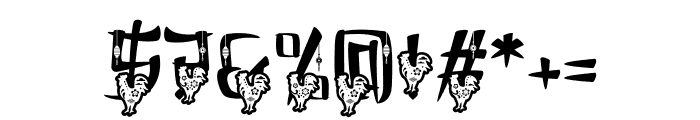 Eastern Echoes Rooster Font OTHER CHARS