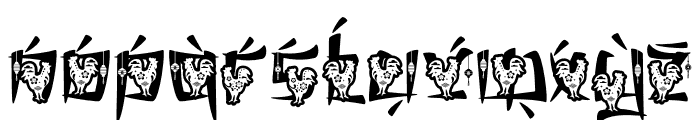 Eastern Echoes Rooster Font LOWERCASE