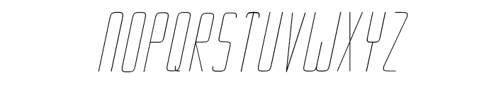 Ebdus-ThinItalic Font UPPERCASE