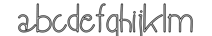 Eberta Light Outline Font LOWERCASE