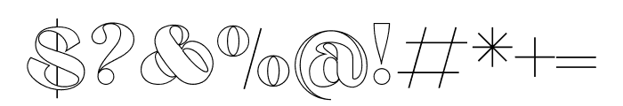 Ebigail Outline Font OTHER CHARS