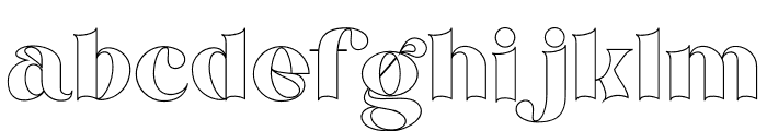 Ebigail Outline Font LOWERCASE