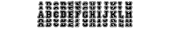 Echoline Varsity Stacked Font UPPERCASE