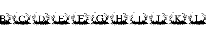 Eerie tree Font UPPERCASE