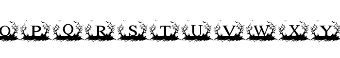 Eerie tree Font UPPERCASE
