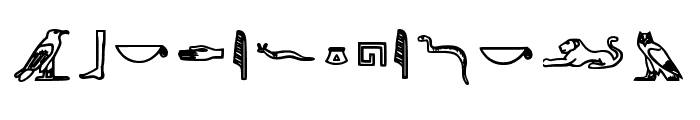 Egyptian Hieroglyphs Regular Font UPPERCASE