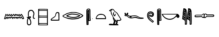 Egyptian Hieroglyphs Regular Font UPPERCASE
