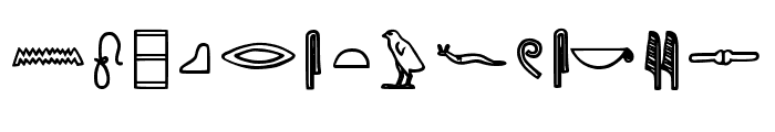 Egyptian Hieroglyphs Regular Font LOWERCASE