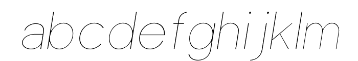 Einer Grotesk Hairline Italic Font LOWERCASE