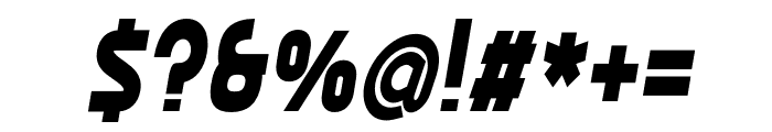 Ekela Black Condensed Italic Font OTHER CHARS