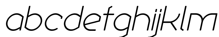 Ekela Circle ExtraLight Italic Font LOWERCASE