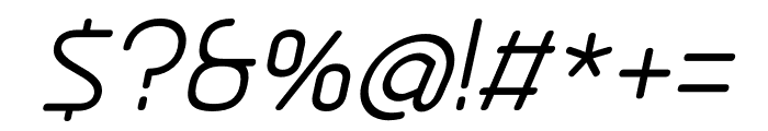 Ekela Circle Light Italic Font OTHER CHARS