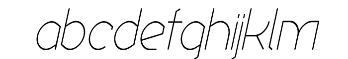 Ekela Circle UltraLight Condensed Italic Font LOWERCASE