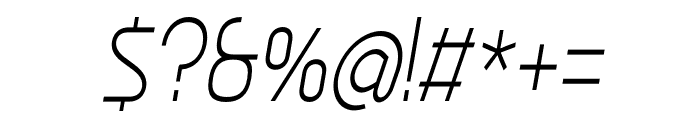 Ekela ExtraLight Condensed Italic Font OTHER CHARS