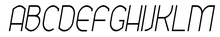 Ekela ExtraLight Condensed Italic Font UPPERCASE