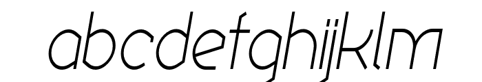 Ekela ExtraLight Condensed Italic Font LOWERCASE