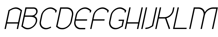 Ekela ExtraLight Italic Font UPPERCASE
