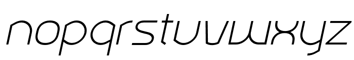 Ekela ExtraLight Italic Font LOWERCASE
