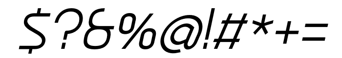 Ekela Light Italic Font OTHER CHARS