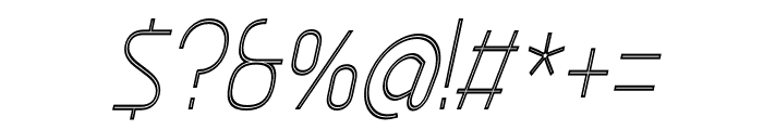 Ekela Punch ExtraLight Condensed Italic Font OTHER CHARS