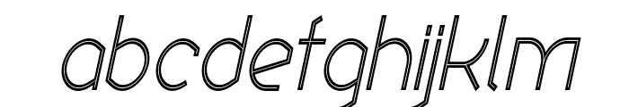 Ekela Punch Light Condensed Italic Font LOWERCASE