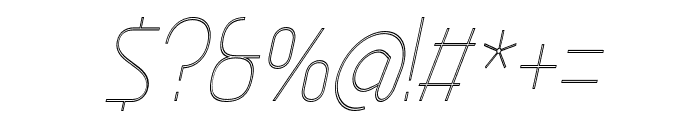 Ekela Punch UltraLight Condensed Italic Font OTHER CHARS