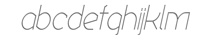 Ekela Punch UltraLight Condensed Italic Font LOWERCASE