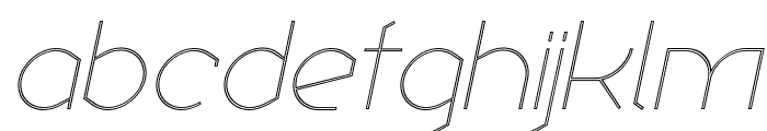 Ekela Punch UltraLight Italic Font LOWERCASE