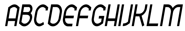 Ekela Regular Condensed Italic Font UPPERCASE