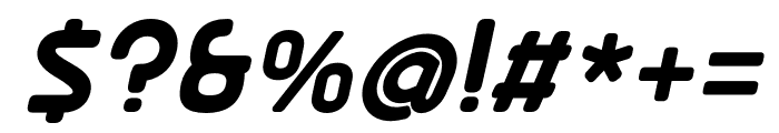 Ekela Round Bold Italic Font OTHER CHARS
