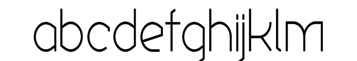 Ekela Round ExtraLight Condensed Font LOWERCASE