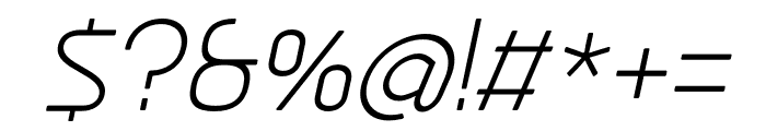 Ekela Round ExtraLight Italic Font OTHER CHARS