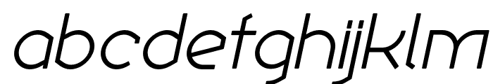 Ekela Round Light Italic Font LOWERCASE