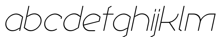 Ekela Round UltraLight Italic Font LOWERCASE