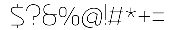 Ekela Round UltraLight Font OTHER CHARS