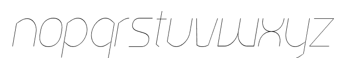 Ekela Thin Condensed Italic Font LOWERCASE