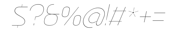 Ekela Thin Italic Font OTHER CHARS