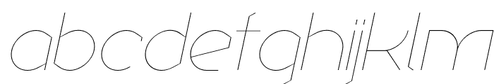Ekela Thin Italic Font LOWERCASE